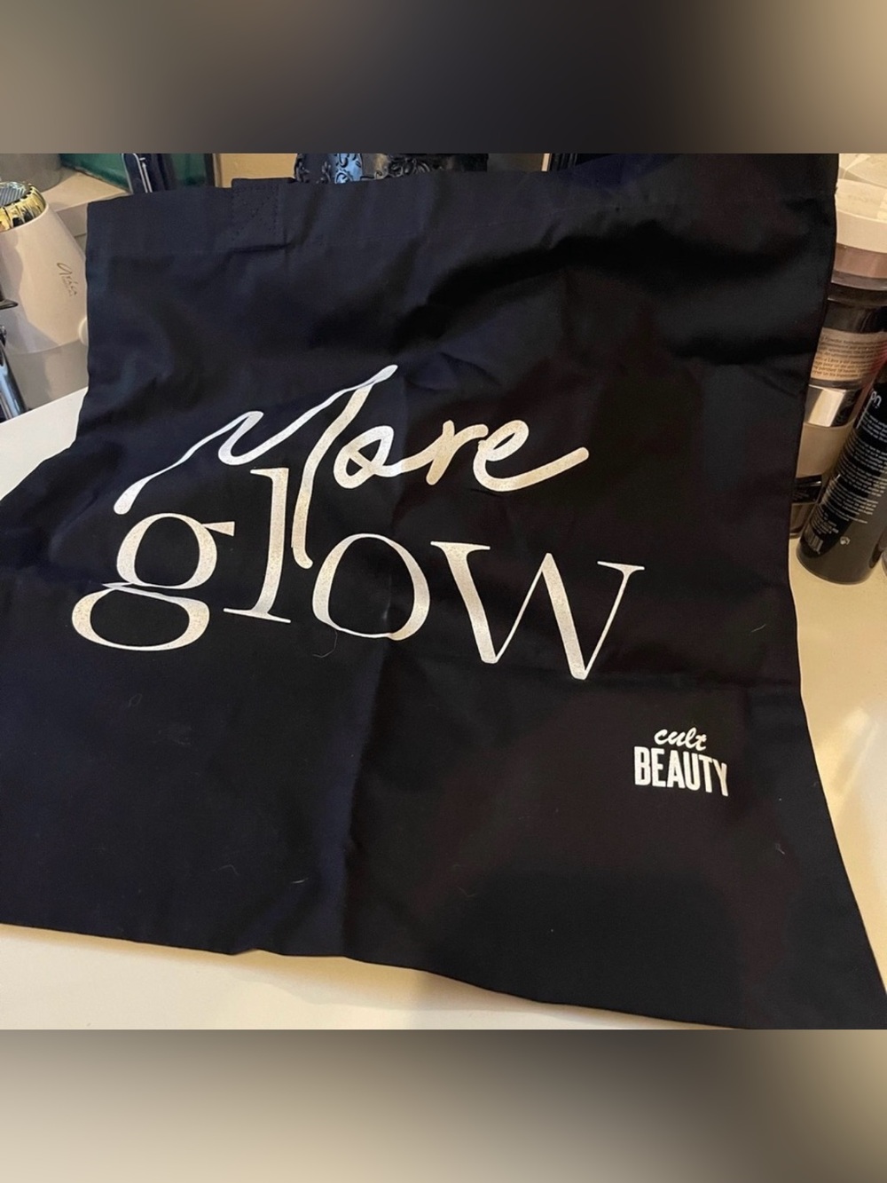 3/$15 More Glow Cult Beauty Black Tote Bag New With Tags